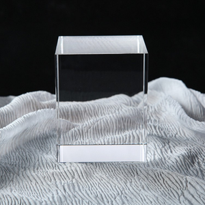 광주 저렴한 도매 고품질 k9 빈 크리스탈 큐브 레이저 조각 <span class=keywords><strong>3d</strong></span> 크리스탈 사진 프레임 - Product Image 4