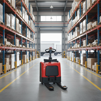 Chariot élévateur électrique sur pied de 2 tonnes avec batterie au lithium, transpalette autoporteur pour entrepôt, chariot élévateur électrique pour le chargement et le déchargement