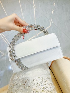 New <strong>Sparkling</strong> Diamond Satin Sequin Large Capacity Soft PU Women's Crossbody Dinner <strong>Bag</strong> - Product Image 6