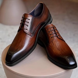 Nouvelles Chaussures Oxford Décontractées en Cuir Blanc pour Hommes, Style 2024, Rehaussantes, Idéales pour l'École et les Mariages - Product Image 6