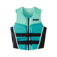 Rompi Pelampung Anak Bersertifikasi CE, Bahan Neoprena, Ritsleting Depan, Gesper Ganda, untuk Olahraga Air Wakeboard, Grosir OEM