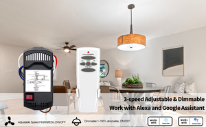 Alexa <span class=keywords><strong>Google</strong></span> 어시스턴트와 호환되는 범용 천장 팬 원격 제어 키트, 스마트 라이프 앱 모델에 고정 - Product Image 6