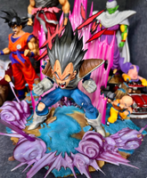 Estatua GK Vegeta Explosive Rush de Alta Gama - Figura Coleccionable de Dragon Ball Z, Escultura Artística de Resina Pintada a Mano con Gran Detalle