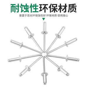 Baolian Blind Rivets Aluminum M3.2 M4 M5 M6 Round Head Pull Rivets High Safety Level Manual Riveting Machine Use - Product Image 3