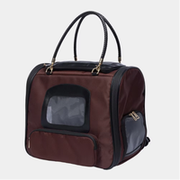 Sacs à dos de luxe pour animaux de compagnie sac de transport pour animaux de compagnie respirant maille fenêtre chien voiture sac de voyage poche de rangement extérieure