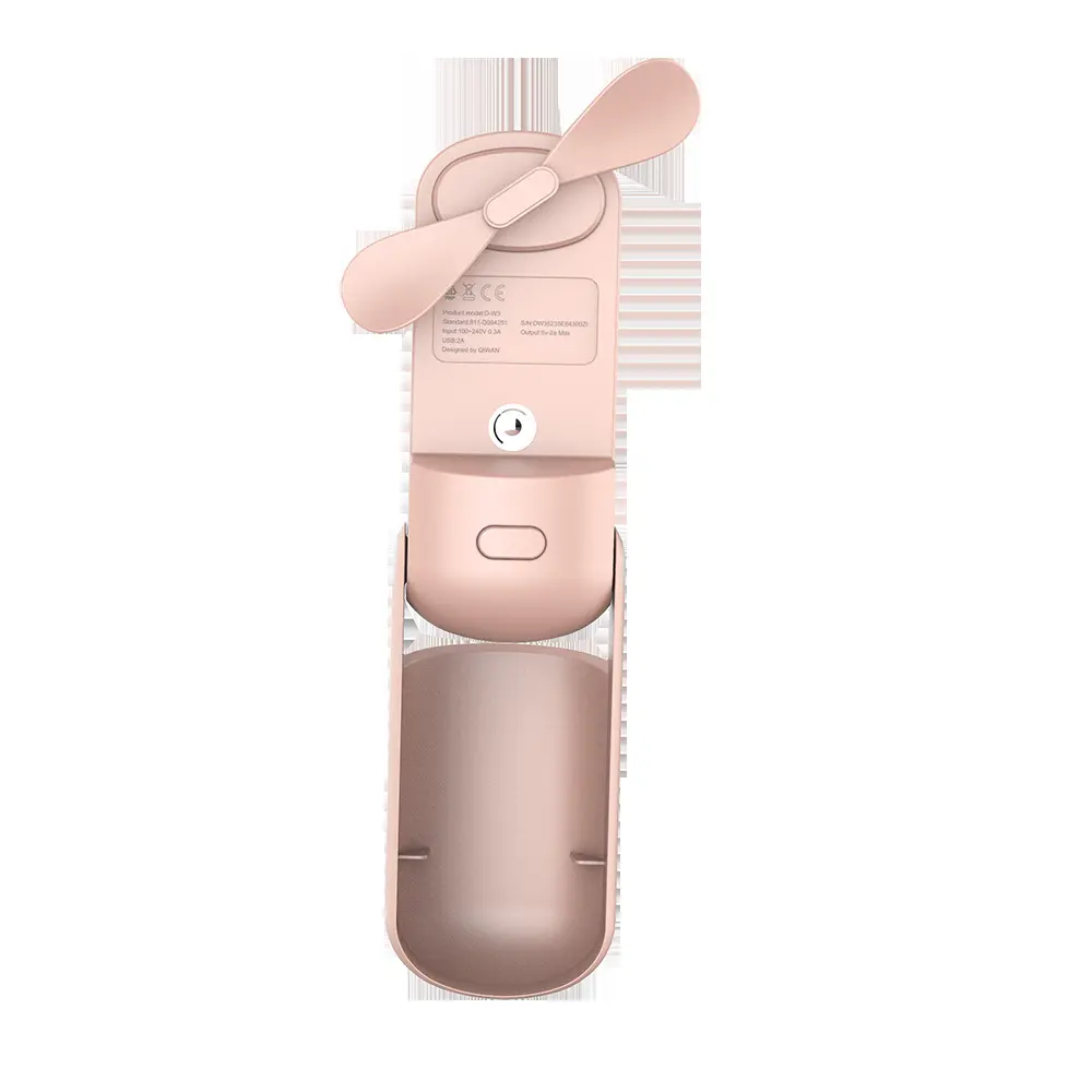 Portable folding small handheld fan rechargeable battery Usb portable pocket folding mini spray fan with water mist fan