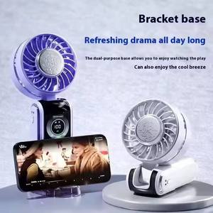 Costum Portable Rechargeable <b>Mini</b> <b>USB</b> <b>Fan</b> Design Digital Display Portable Neck Digital Folding <b>Mini</b> <b>Fan</b> for Home Car Use Outdoor - Product Image 4