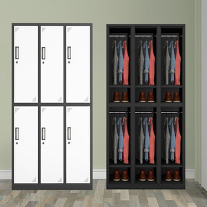 Armadietto a 6 ante armadietti a 6 ante con piedini in piedi abbigliamento da lavoro per il personale scuola armadietto in acciaio a 6 porte armario de acero casier <span class=keywords><strong>vestia</strong></span> - Product Image 5