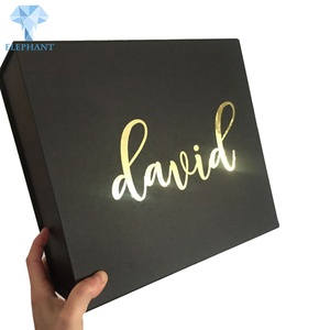 Custom Logo Luxury <b>Black</b> Cardboard Folding Foldable Magnetic <b>Gift</b> <b>Box</b> With Ribbon - Product Image 4