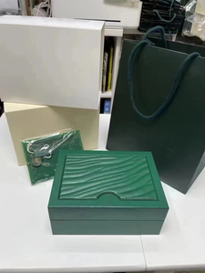 Sang trọng cao cấp của nam giới xem hộp trường hợp quà Tặng Bọc thiết lập màu xanh lá cây vuông hộp giấy túi bao bì sang trọng màu xanh lá cây hộp giấy Túi Quà Tặng bọc - Product Image 4