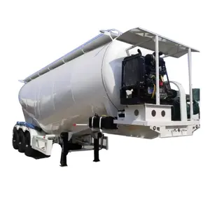 Material de aço semi-reboque para tanque de cimento a granel seco com 3 eixos 65cbm com pneumático para transporte de pó