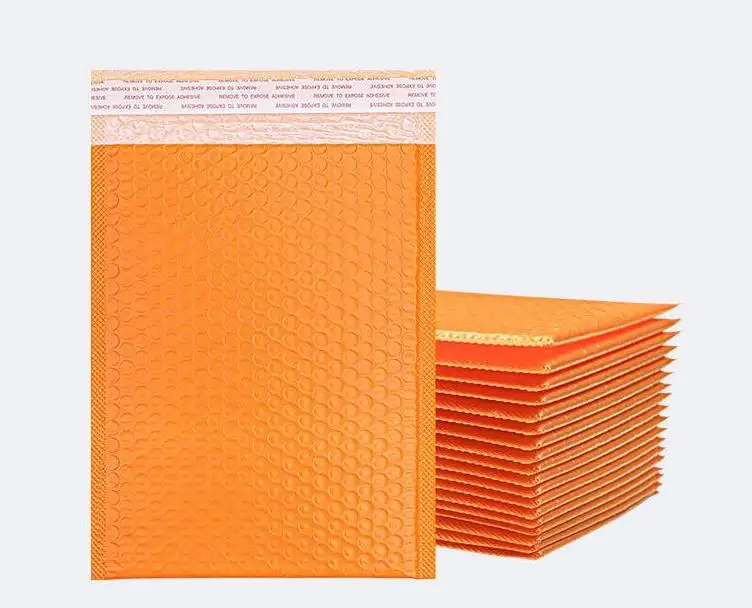 Grand emballage A4 en Poly bulles avec Logo, enveloppe rembourrée Orange D2W, sacs à courrier dégradables