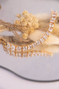 Bracelet tennis en or bohème serti de CZ, chaîne en zircon cubique 5A, bijoux unisexe, cadeau, vente en gros - Product Image 5