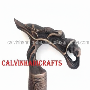 Canne de marche en laiton massif nautique avec poignée en forme de dragon / Canes de marche décoratives, article cadeau unique CHWKS35027 - Product Image 1