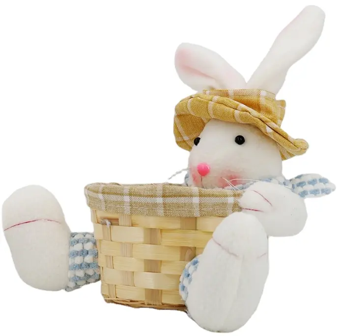 Keranjang dekorasi telur kartun Paskah kelinci dekoratif, keranjang permen, keranjang penyimpanan Telur grosir