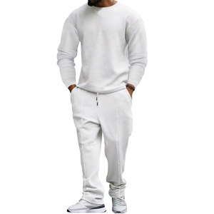 Men's Casual Sportswear Set Neck Long Sleeve Pullover Top Trousers Hip Hop <strong>Style</strong> Autumn Outdoor <strong>Tracksuit</strong> 2-Piece - Product Image 2