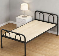 Lit simple en métal de style simple, mobilier scolaire, lit moderne pour étudiants en dortoir, pour écoles et appartements