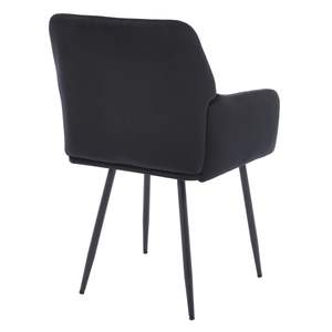 Ensemble de 2 chaises de salle à manger DB Midcentury confortables chaises de cuisine rembourrées en velours avec accoudoirs faciles - Product Image 4