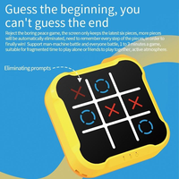 Jeux de voyage portables, jeu de tic-tac-toe portable, plateau électronique multifonctionnel en plastique, jouet pour les enfants de 8 à 13 ans