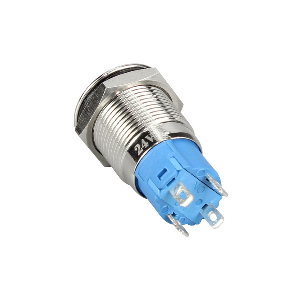 12MM Momentary Push Button Switch Led Illuminated Push Button Switch IP65 Waterproof Push Button Switch 4 Pins Normally Open