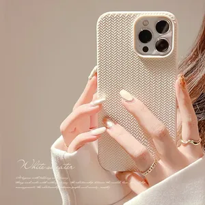 Sac de téléphone portable antichoc <span class=keywords><strong>rechargeable</strong></span> de couleur unie à motif tissé de haute qualité pour <span class=keywords><strong>Iphone</strong></span> 15 14 13 <span class=keywords><strong>12</strong></span> Pro Max - Product Image 4