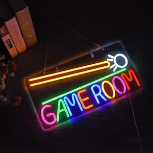 Salle de jeux Billard Enseignes Néon LED Dimmable <span class=keywords><strong>Game</strong></span> Zone Room Beer Bar <span class=keywords><strong>Man</strong></span> Cave Bedroom Home Art Gaming - Product Image 1