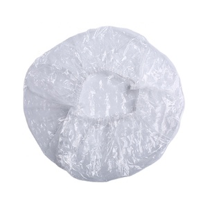 OEM custom biodegradable waterproof strip pe plastic disposable hair shower cap
