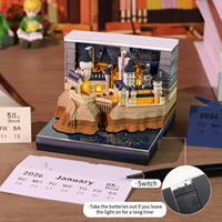 Bloc-notes 3D personnalisé, bloc-notes Hary Magic Castle, calendrier, hibou, train magique, boîte à lumière, papeterie mignonne, cadeau d'anniversaire de Noël pour enfants