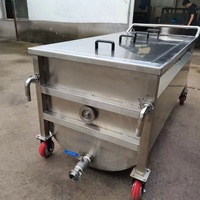 Mélangeur homogénéisateur à réservoir en forme de U 700l pour sauce aux arachides, confiture en acier inoxydable, gaz bouillant, bouilloire à gaine inclinable, sauce tomate