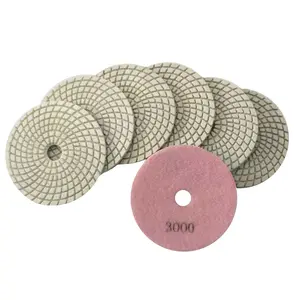 China factory 4 inch diamond flexible wet polishing pads for marble and granite Resin Bonded Stone Grinding Pad for Gran