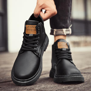 Botas para Hombre, Botas de Invierno para Hombre, de Cuero Genuino, con Forro de Lana Térmica, Botas de Algodón con Suela Gruesa, Botas de Piel de Vacuno de Primera Capa - Product Image 5