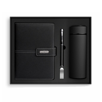 Carnet A4 en cuir PU avec boucle magnétique, coffret cadeau pour bureau, bloc-notes isotherme, ensemble cadeau personnalisé avec logo