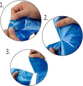 Huamaohengchun Durable Industrial Packaging Trash Bags 10 Gallon 120 Counts <b>Blue</b> LDPE - Product Image 2