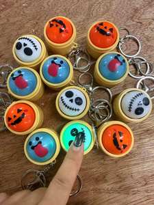 Porte-clés Fidget <span class=keywords><strong>Pop</strong></span> Mini Halloween Luminescent dans le Noir, Jouet Anti-stress en Plastique en Forme de Boulette Vapeur, pour Fête de Halloween 14 Ans Trick or Treat - Product Image 3