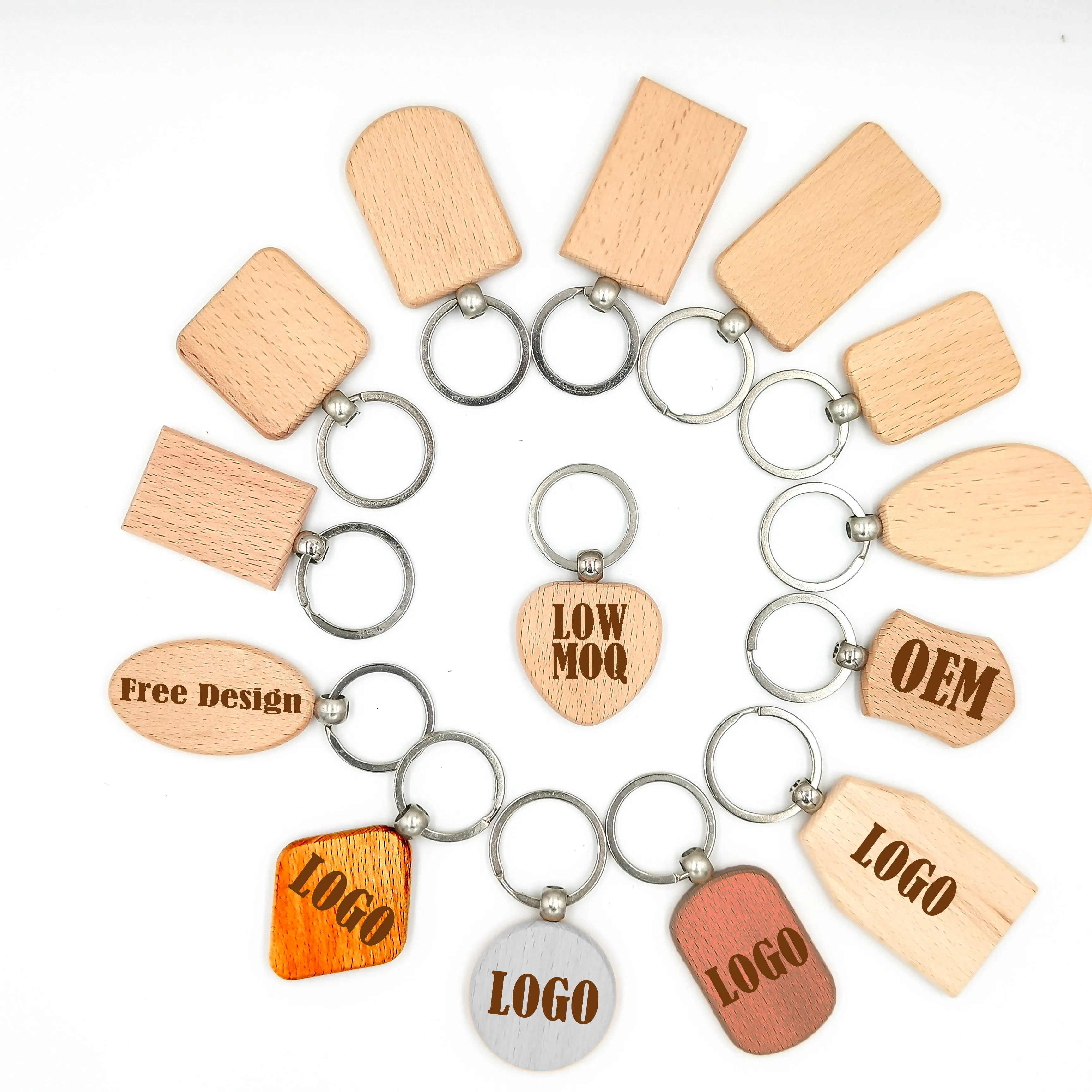 Tùy Chỉnh Vòng Chìa Khóa Keyring Bằng Gỗ Trống Móc Chìa Khóa Túi Bằng Gỗ Tự Làm Keychain Nhà Máy Bán Buôn Nhà Cung Cấp