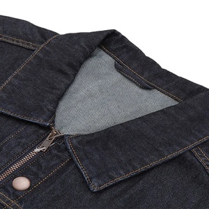 FY 2024 Chaquetas vaqueras de alta calidad fabricantes chaqueta negra vaquera Homme venta al por mayor logotipo personalizado Chaqueta vaquera azul para mí - Product Image 3