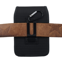 Pochette pour Samsung Galaxy Z Flip 8 7 6 pour iPhone Duo Pliable Noir Fermeture Magnétique Clip Métallique Robuste Emplacement Ceinture Nylon Cuir