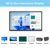 Tableau blanc interactif Tacteasy 75 pouces AI tout-en-un 4K Android 15 avec écran tactile LCD et panneau interactif pour salle de réunion à 40 points de contact