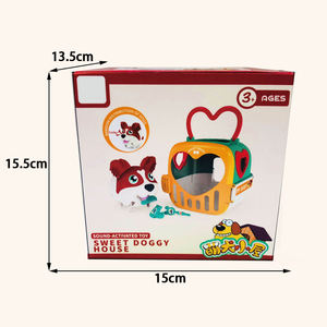 Jouet de jeu de rôle Sweet Doggy House, chien de dessin animé à induction vocale, alimentation d'animaux par détection vocale, petit nid douillet pour enfants, cadeau - Product Image 6