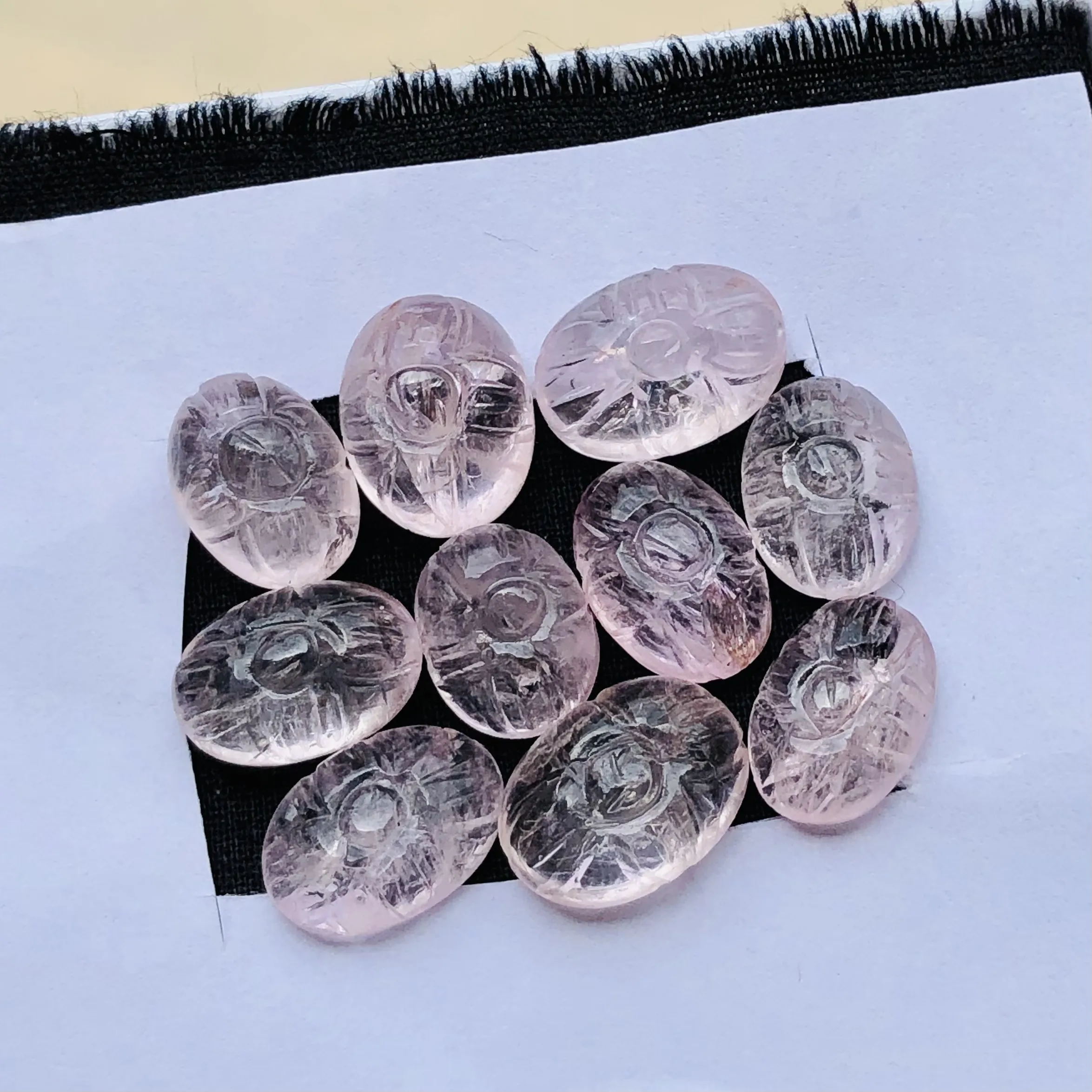 5-pcs rất nhiều AAA 63 CT tự nhiên hoàn hảo màu hồng morganite cắt khắc đá quý lỏng cho đồ trang sức làm đá quý đẹp item.