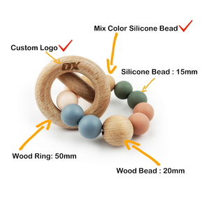 <span class=keywords><strong>Anneau</strong></span> de <span class=keywords><strong>dentition</strong></span> en Silicone sans BPA, de qualité alimentaire, pour bébé en bas âge, jouets pour nourrissons - Product Image 6