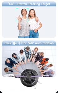 Tự Động Mặt Theo Dõi Tripod 360 Xoay Gimble Cho Điện Thoại Di Động Điện Thoại Di Động Ổn Định Có Thể Tháo Rời Thiết Kế Gimbal Ổn Định Điện Thoại - Product Image 4