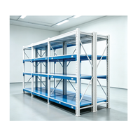 Étagère de stockage industrielle BOXUE 200 kg en acier perforé sans boulons, rayonnages industriels à poteaux, revêtement électrostatique en poudre