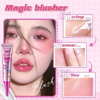 Amazen fard à paupières liquide 4 couleurs, double usage pour les lèvres et les joues, contour naturel, reflets fins et chatoyants