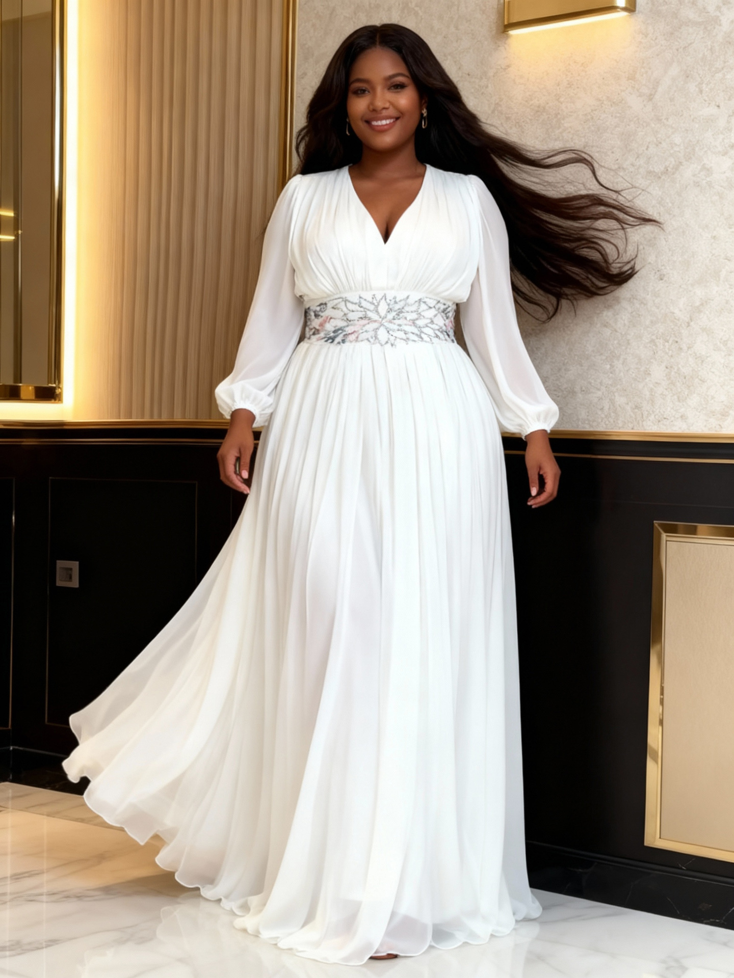 sachin and babi light blue dress PinkBlush White Lace Mesh Overlay Plus Maxi Dress main image 0