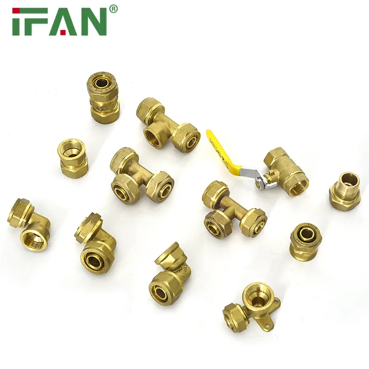 iFan plumbing accessories water 15mm copper plumbing fittings supplies pex pipe fittings water pex brass compression fittings