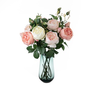 ช่อดอกกุหลาบประดิษฐ์ CallaFloral สีขาวนม ผ้าทอแบบกันน้ำ สำหรับตกแต่งงานแต่งงาน - Product Image 5