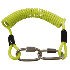 Cordón de herramienta de bobina de plástico para caña de pescar, herramienta retráctil, cordón de seguridad con mosquetón Doble - Product Image 4