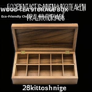 Caja de Almacenamiento Cuadrada Moderna de Madera para Té Pu'er y Café, Caja de Regalo Sostenible para Cocina con Preservación de Frescura CY02 - Product Image 2