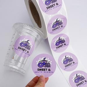 Etiquetas Autoadhesivas de Vinilo Sweet & Salty Scoops en Rollo, Núcleo de 3 Pulgadas, Fuerte Adhesión, Resistentes al Agua, Ecológicas para Envasado de Alimentos - Product Image 3